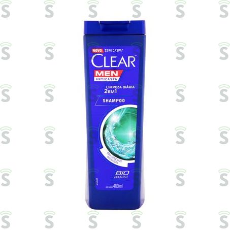  Shampoo Anticaspa Clear Men Limpeza Diária Frasco 400ml