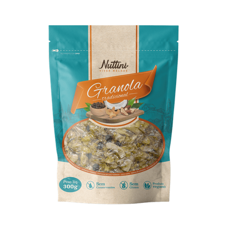 Granola nuttini tradicional zero 300g pouch