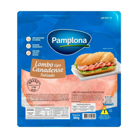 Lombo Canadense Pamplona Fatiado 180G