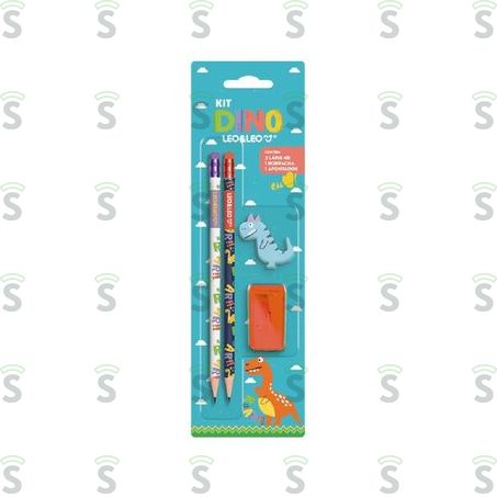  Kit Escolar Leo Leo Dino 4pcs
