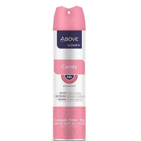 DESODORANTE AEROSSOL FEMININO ABOVE CANDY 150ML