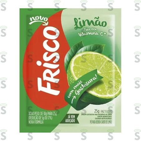  Refresco Em Pó Frisco Limão 25g