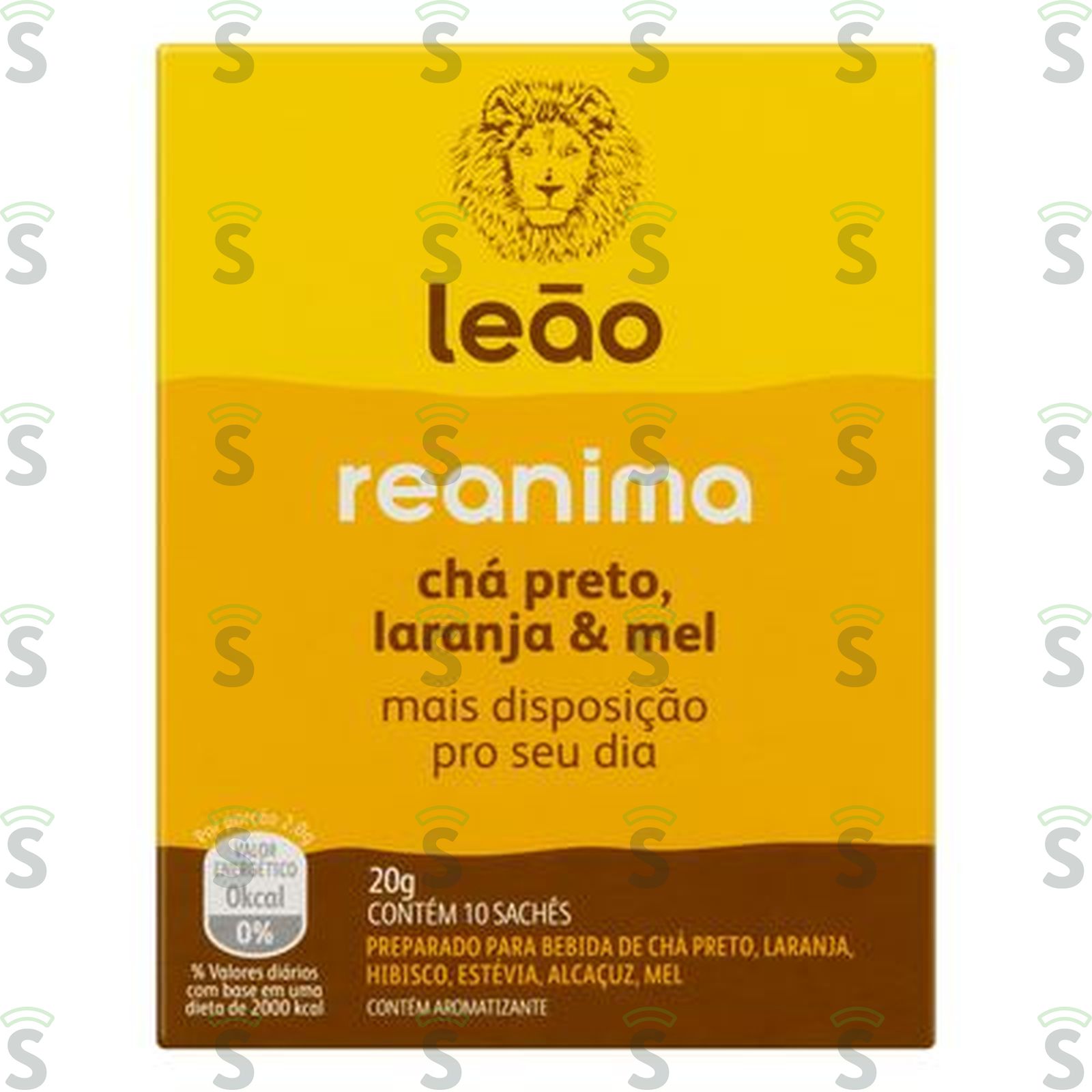 Chá Preto Leão Laranja e Mel Caixa com 10un - 20gr