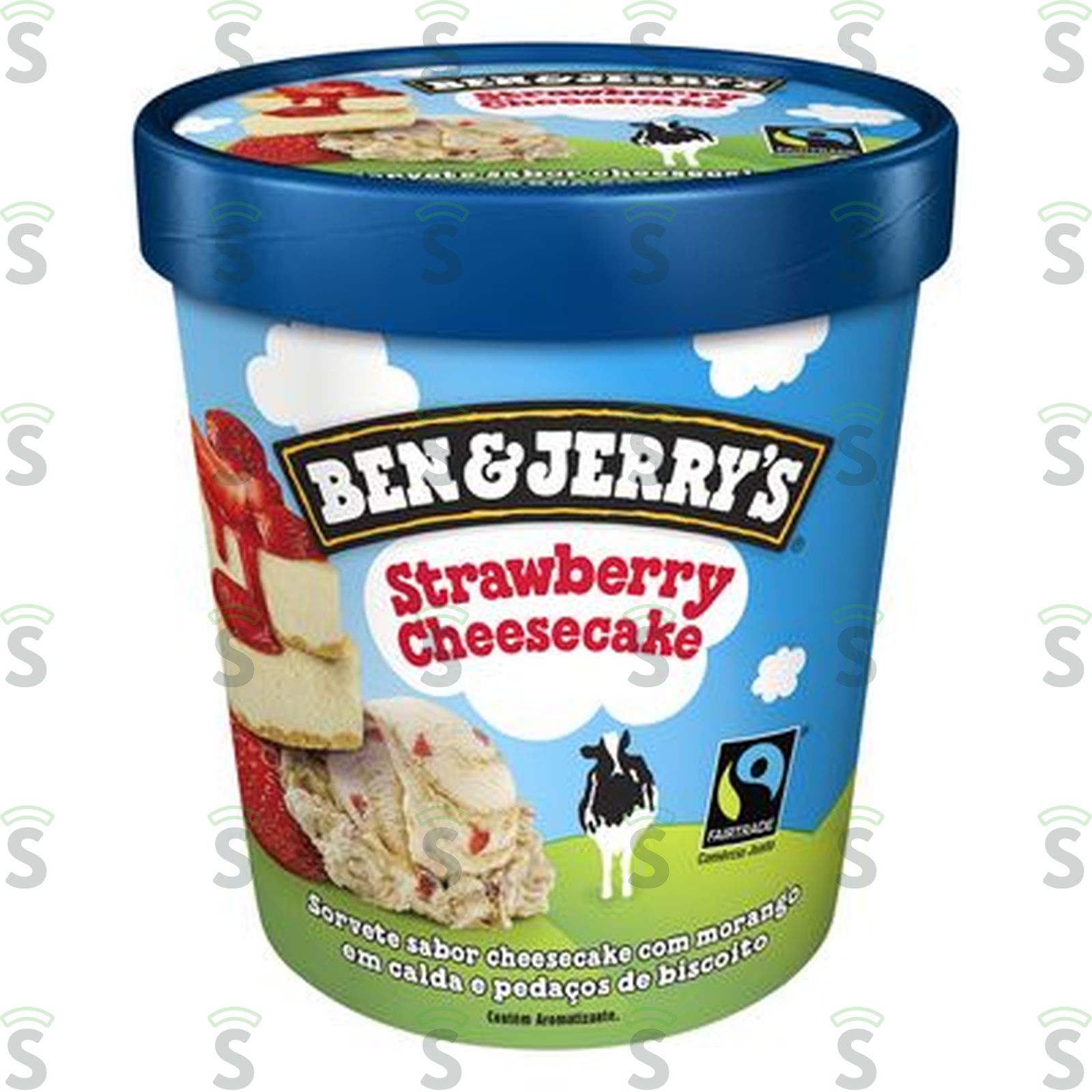 Sorvete Strawberry Cheesecake Ben & Jerry's Pote 458ML