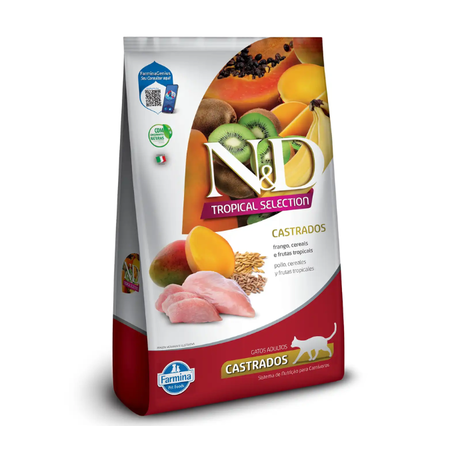 Ração N&D Tropical Selection Gatos Castrados Frango 400 g