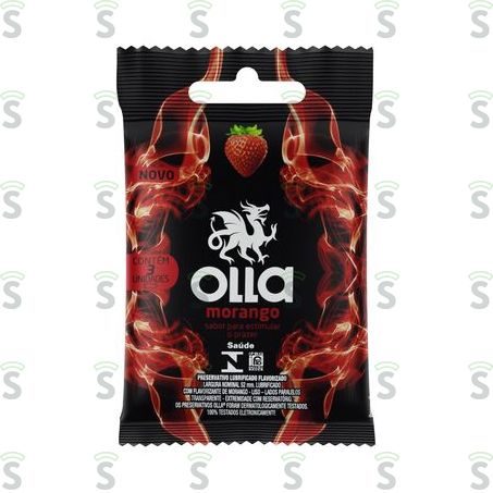  Preservativo Olla Morango 3un
