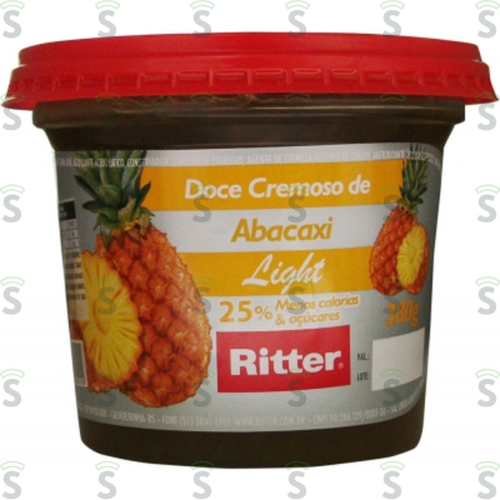 Doce Cremoso de Abacaxi Ritter Light Embalagem 380G