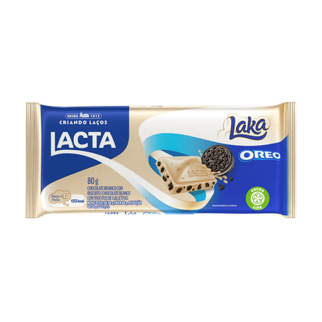 Chocolate Barra Lacta Oreo Com Cookies 80g 
 