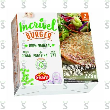  Hamburguer Seara Frango Ervilha Vegetal 226g
