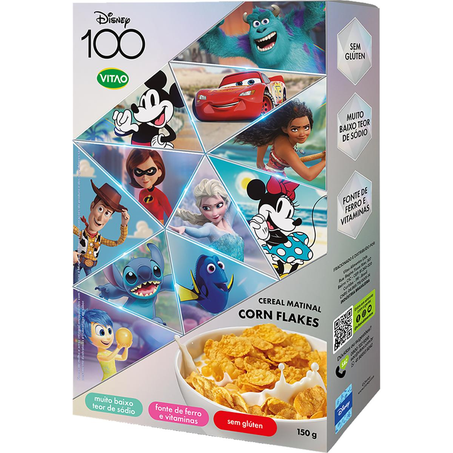 Cereal Matinal Vitao 150g - Corn Flakes - Disney