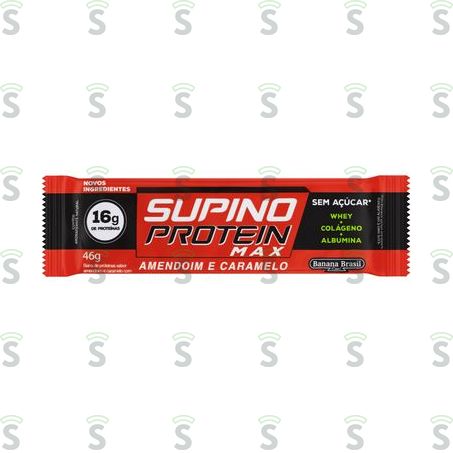  Barra de Cereal Supino Protein Max Castanhas Caramelo Embalagem 46g