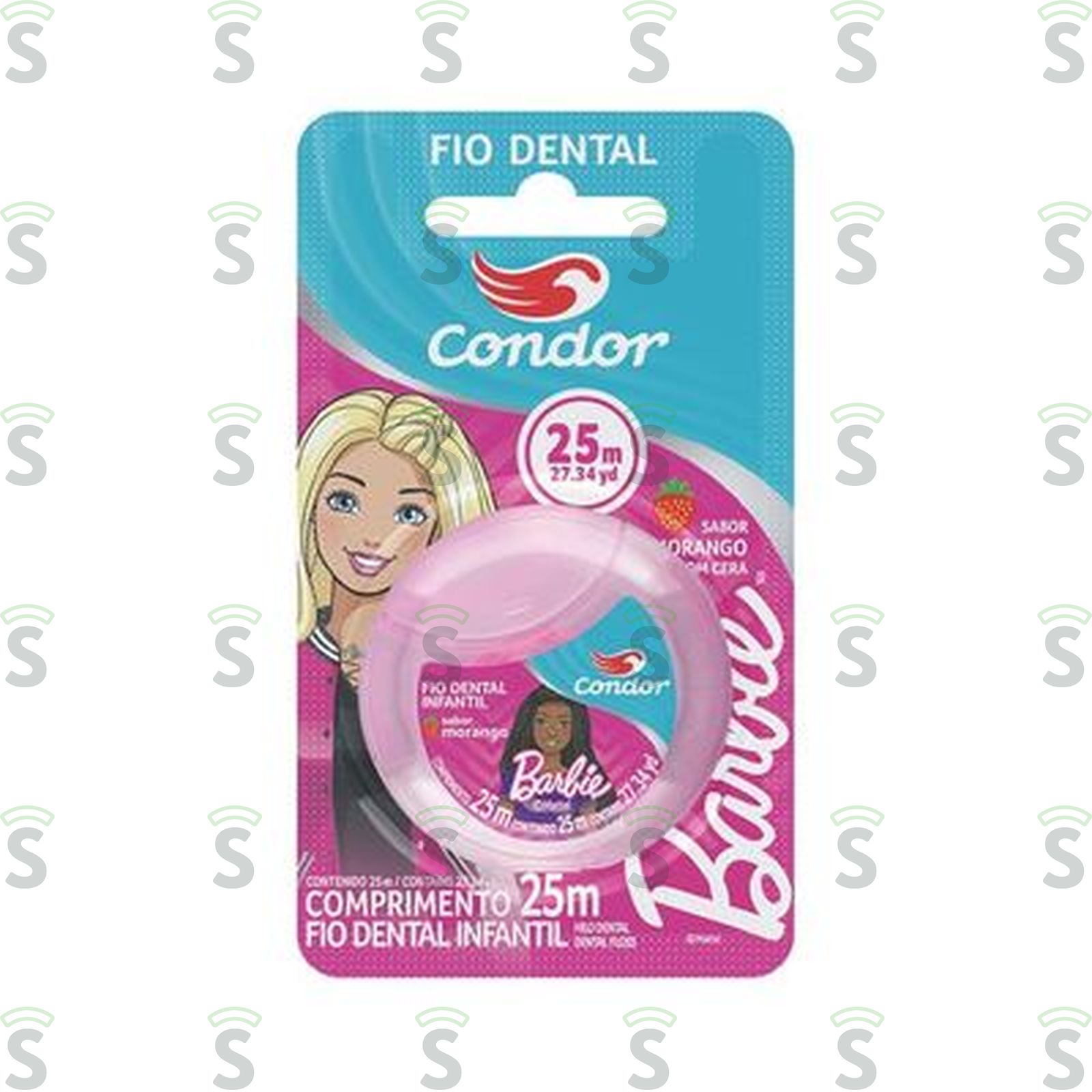 Fio Dental Infantil Morango Barbie Condor 25M