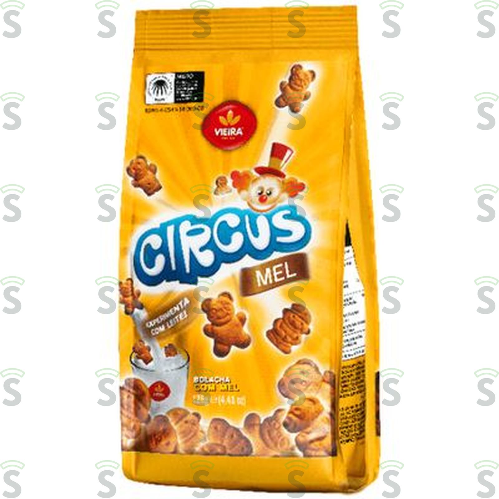 Vieira-biscoito circus 125g mel