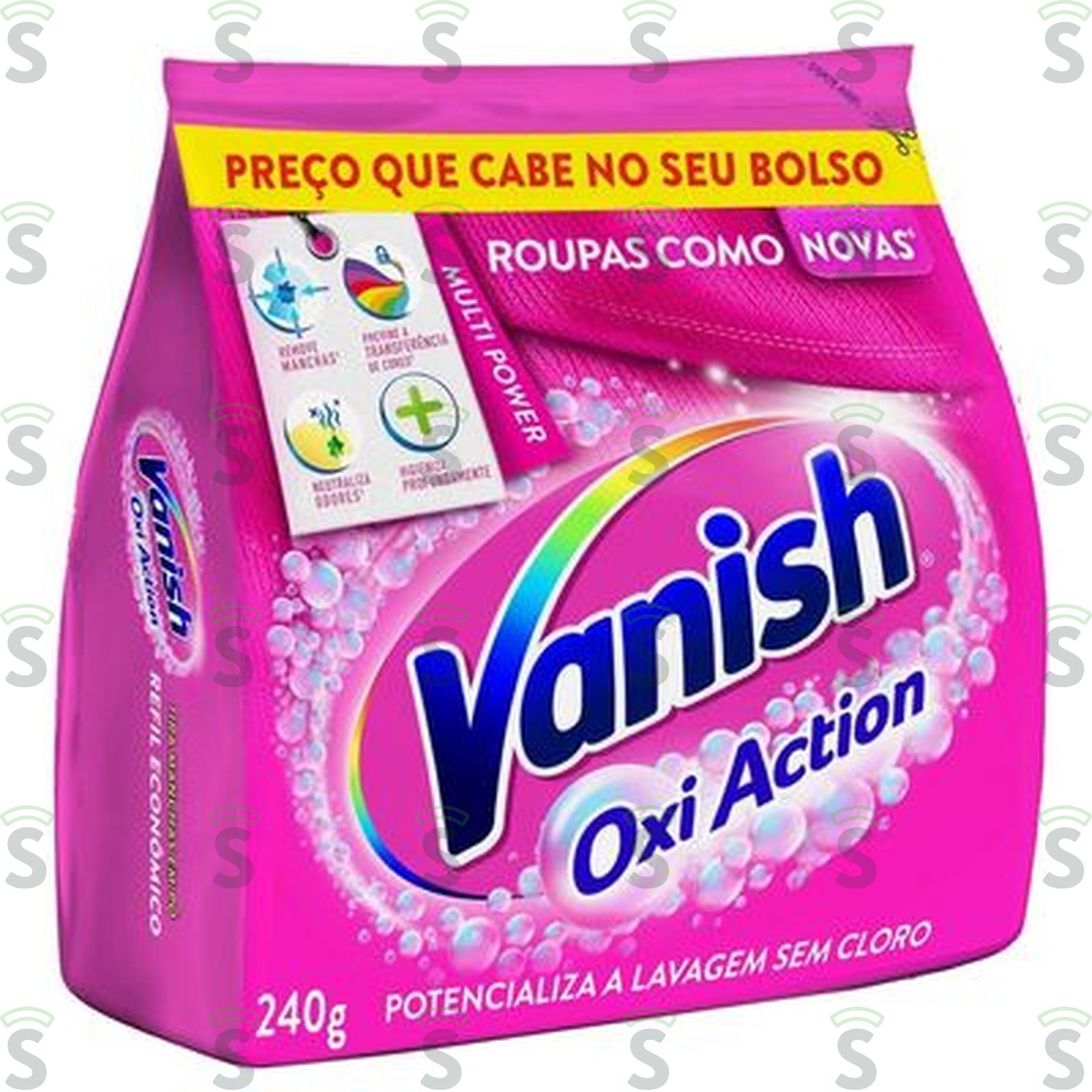 Tira-manchas Pó Vanish Oxi Action Pacote Refil Econômico 240G
