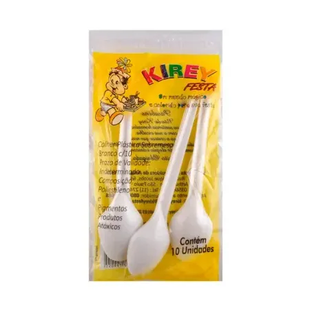 COLHER SOBREMESA KIREY BRANCA C/10