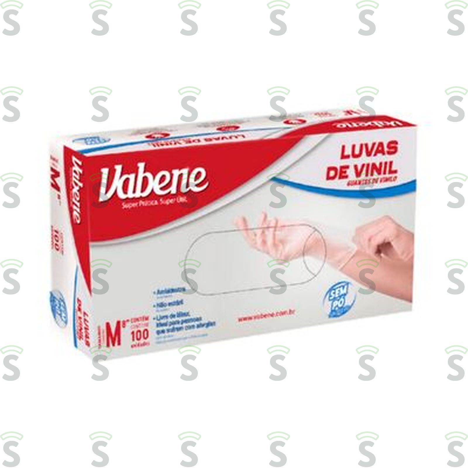 MAT USO LUVA VINIL TAM.M VABENE