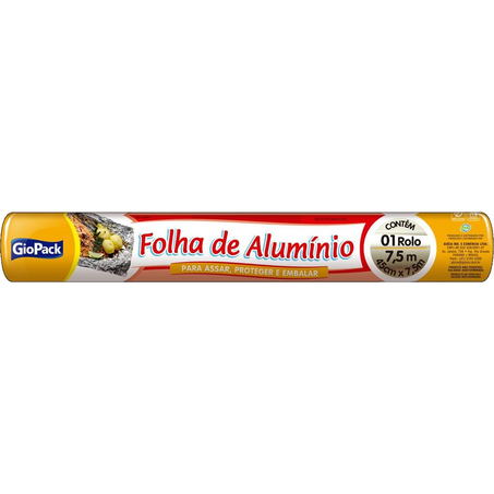 Folha de Alumínio Giopack Tam. 45cmx7,5m