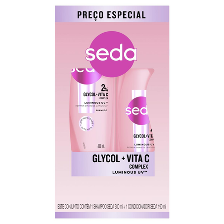 Conjunto Seda 300ml - Shampoo + 190ml - Condicionador - Liso