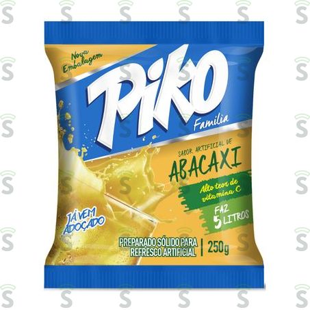  Refresco Em Pó Piko Abacaxi Embalagem 250g