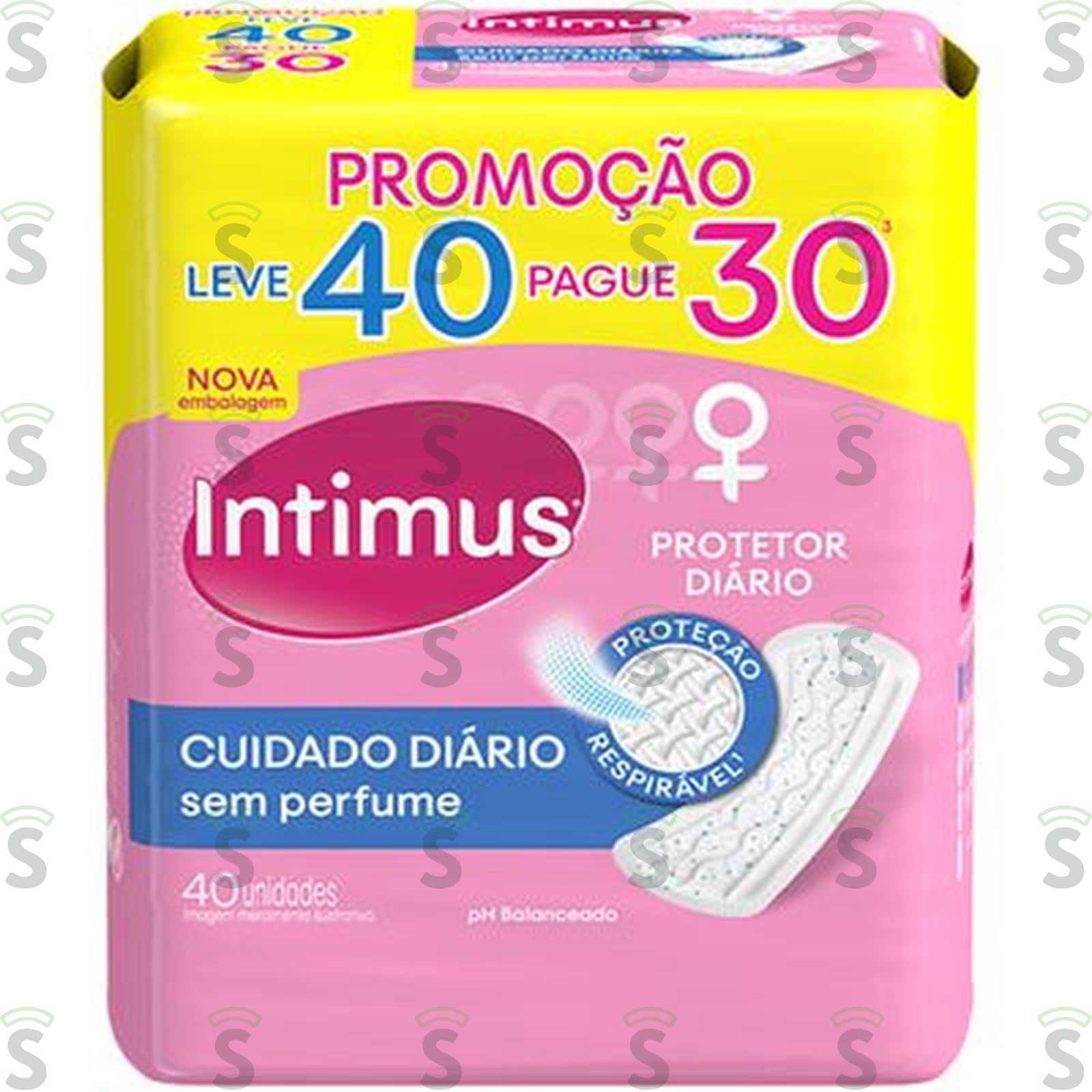 Absorvente Intimus Day Diário Sem Perfume Sem Abas Oferta Pacote 40UN