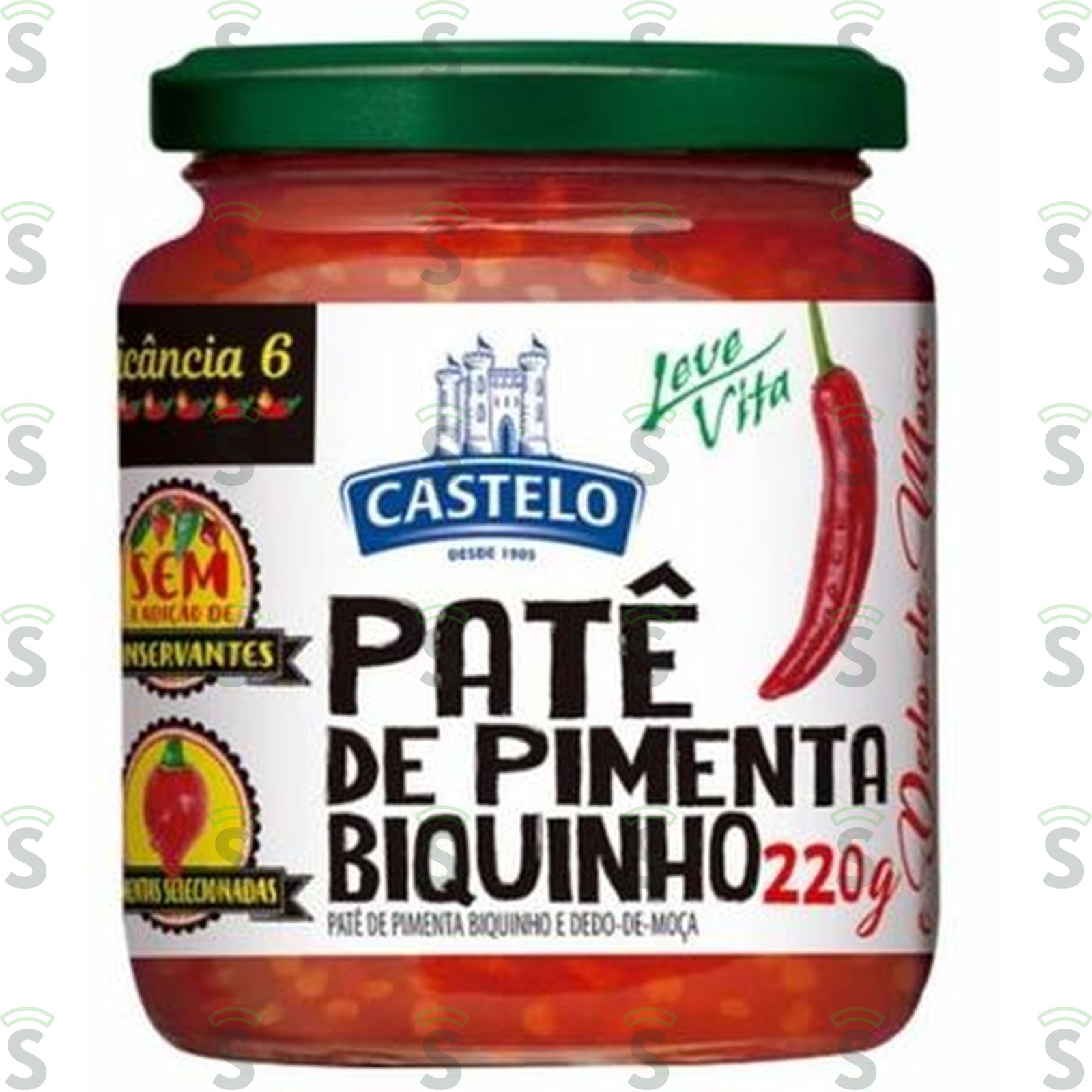 Patê de Pimenta Biquinho Castelo Dedo de Moça Embalagem 220G