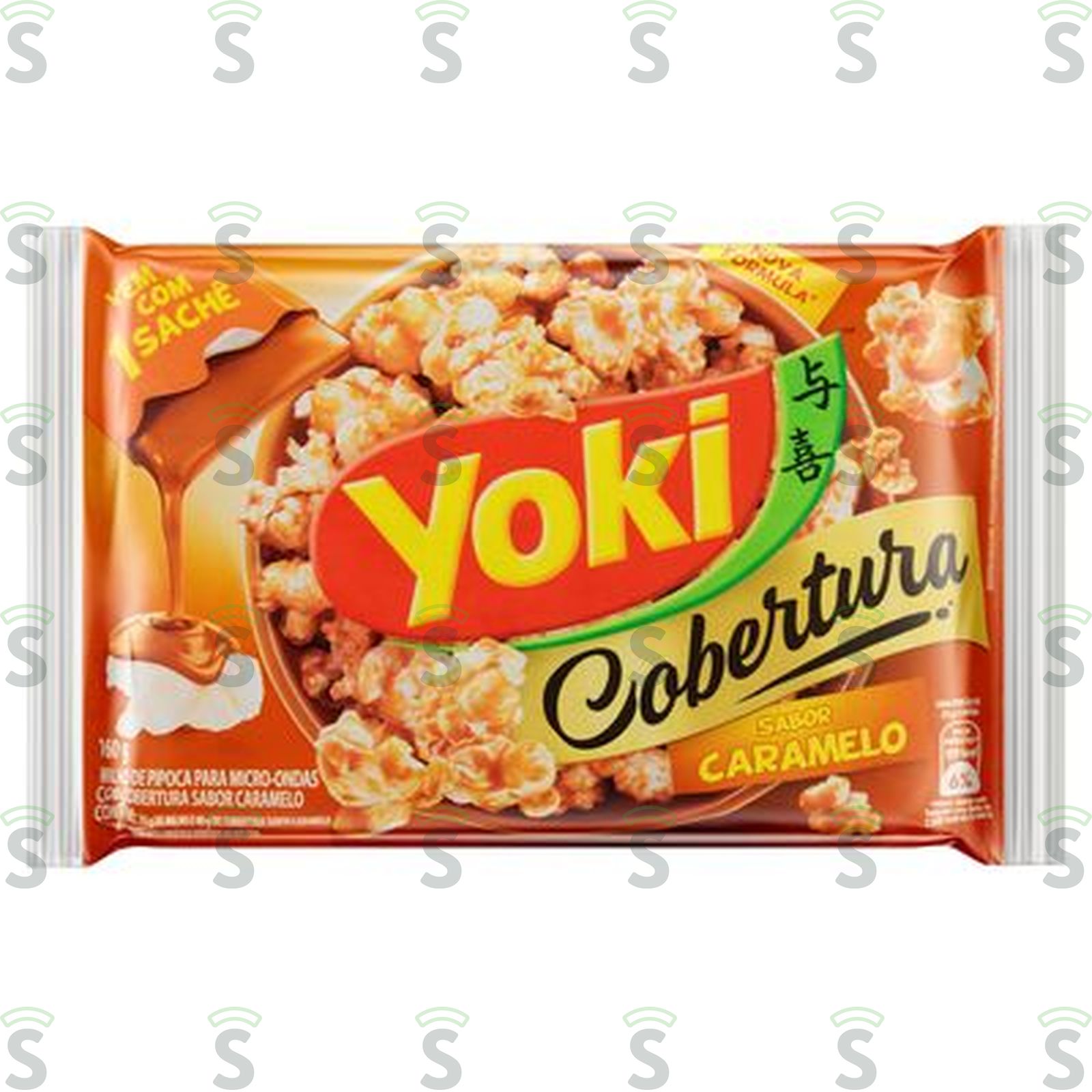 Pipoca de Microondas Yoki Popcorn Cobertura de Caramelo Pacote 160G