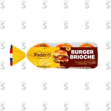  Pao Burguer Paderri 375g Brioche