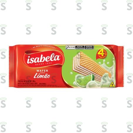  Biscoito Wafer Isabela Limão 100g