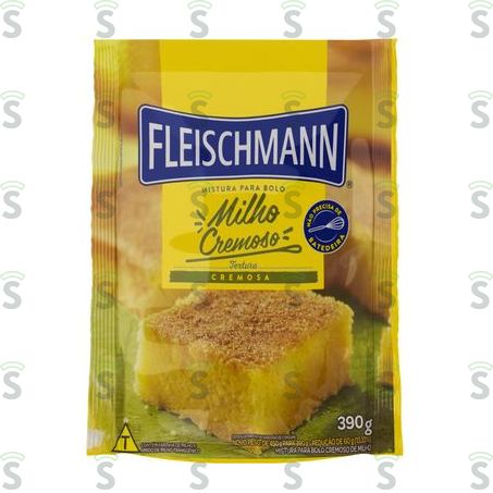  Mistura Para Bolo Cremoso Milho Fleischmann Sachê 390g