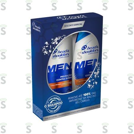  Kit Shampoo Anticaspa 200ml Cada Head & Shoulders Men Prevenção Contra Queda Caixa Com 2un - 400ml
