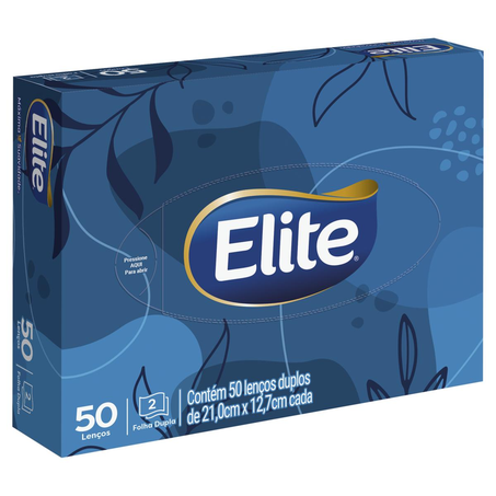 Lenço de Papel Softys Elite Box - Com 50 Lenços