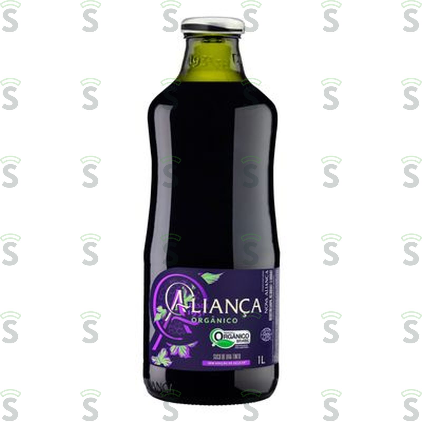 Suco Orgânico de Uva Aliança Tinto Garrafa 1lt