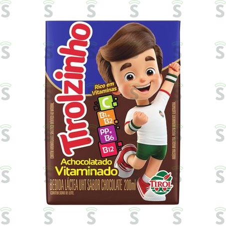  Bebida Láctea Uht Tirol Tirolzinho Sabor Chocolate Caixa 200ml