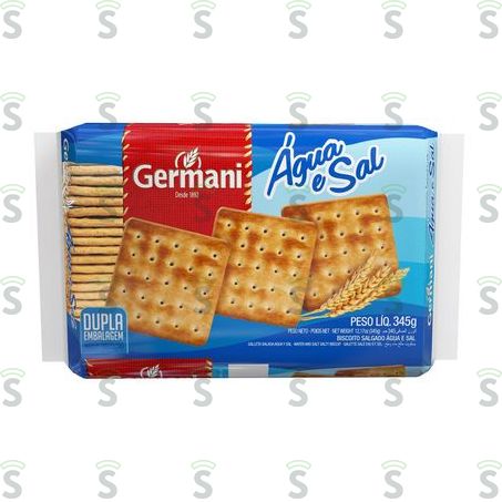  Germani-biscoito 345g Agua & Sal