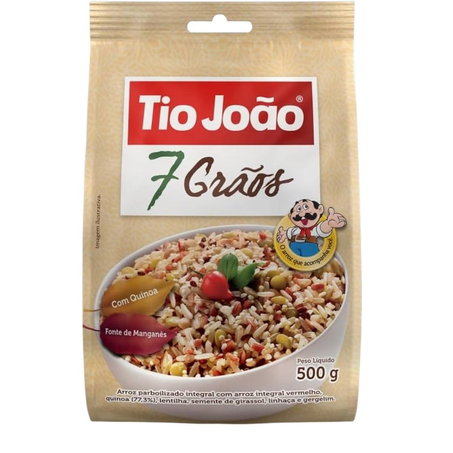 Arroz Integral Tio João 500g - 7 Grãos e Quinoa