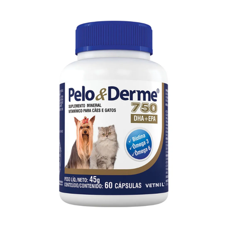 PELO E DERME 750MG 30CP