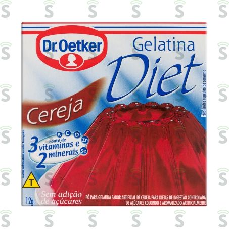  Gelatina Em Pó Dr. Oetker Diet Cereja Caixa 12g