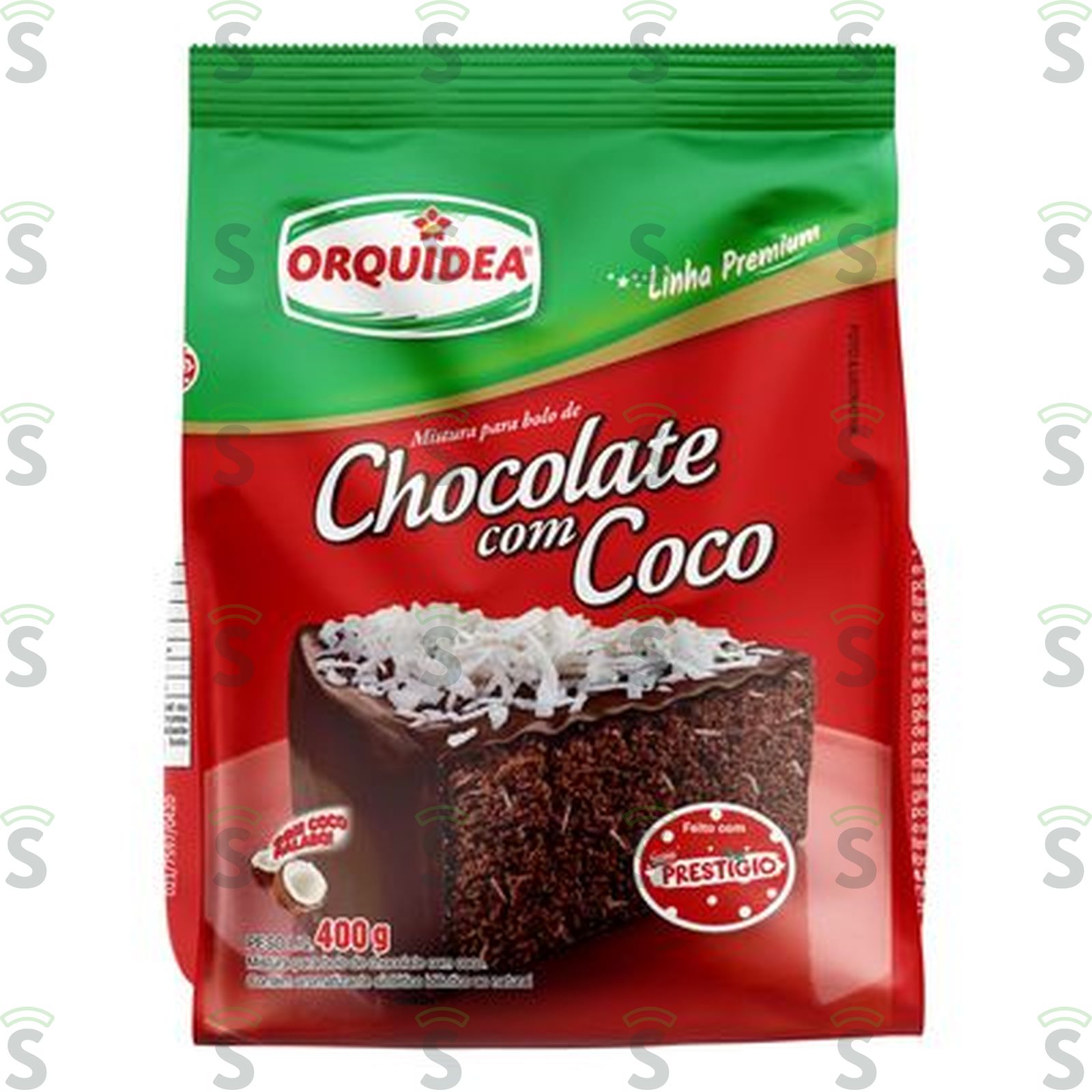 Mistura Para Bolo Chocolate com Coco Orquídea Premium Pacote 400G