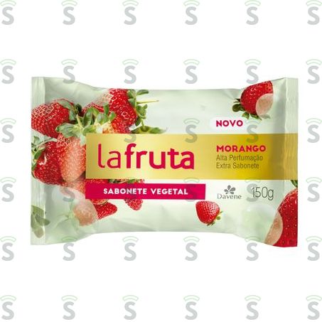  Sabonete Barra Vegetal Morango Davene La Fruta 150g