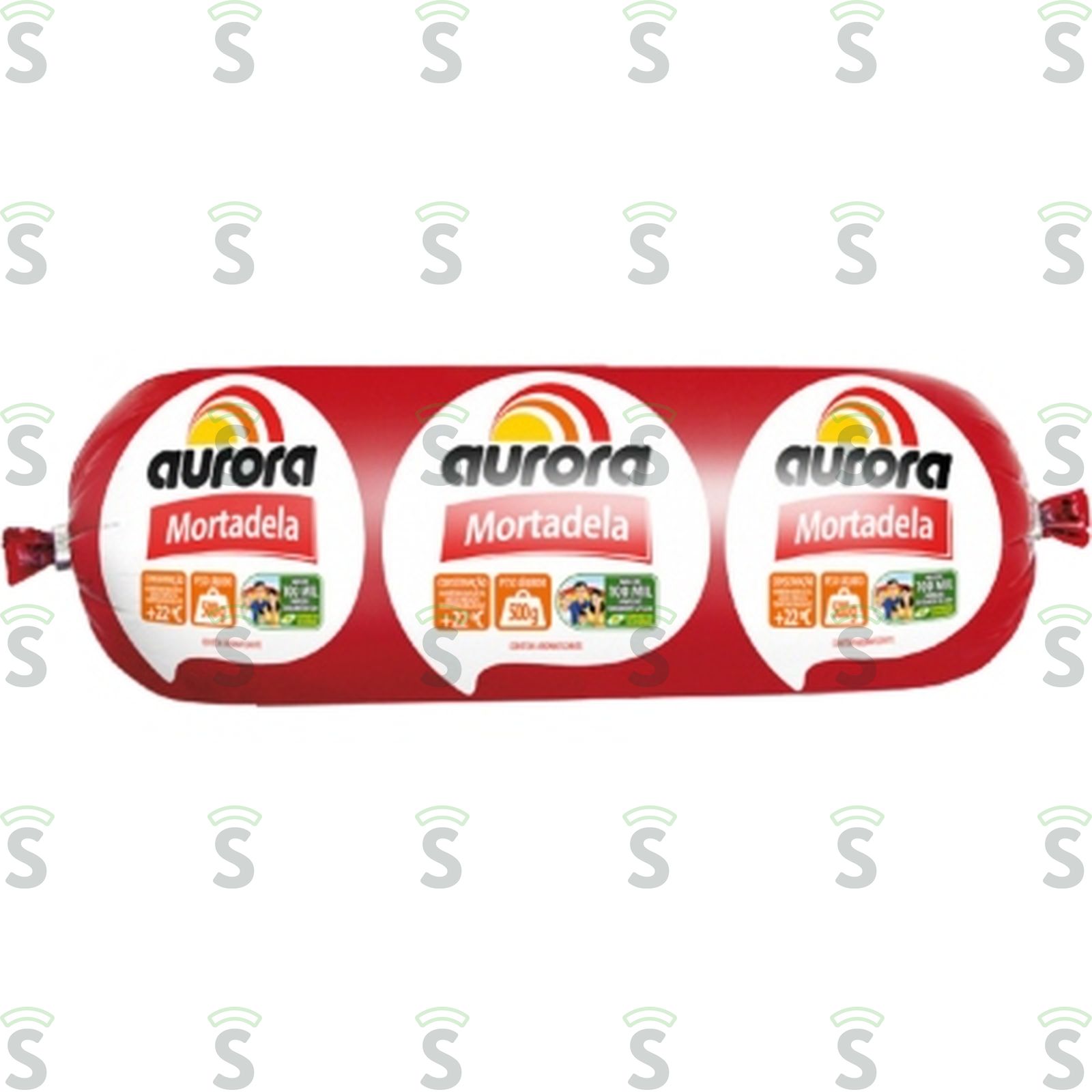 Aurora-mortadela 400g com toucinho