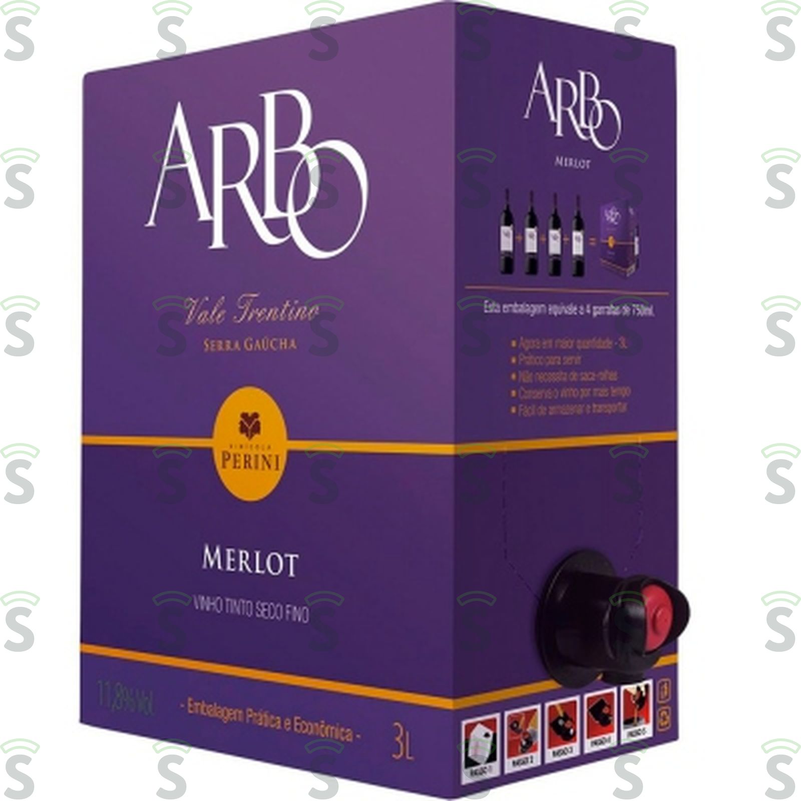 Vinho Tinto Arbo Merlot Embalagem 3LT
