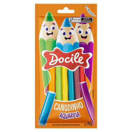 Canudinho Docile 70g - Aquarela