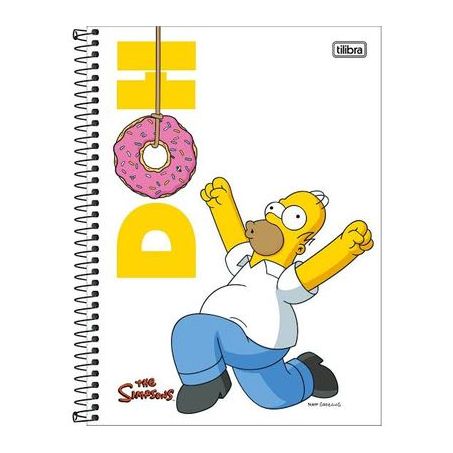 Caderno tilibra espiral simpsons 80f