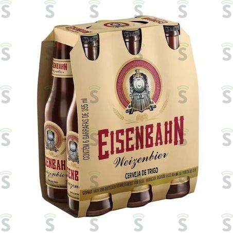  Cerveja Eisenbahn Weizenbier Garrafa 355ml - Pacote Com 6un - 2.1lt