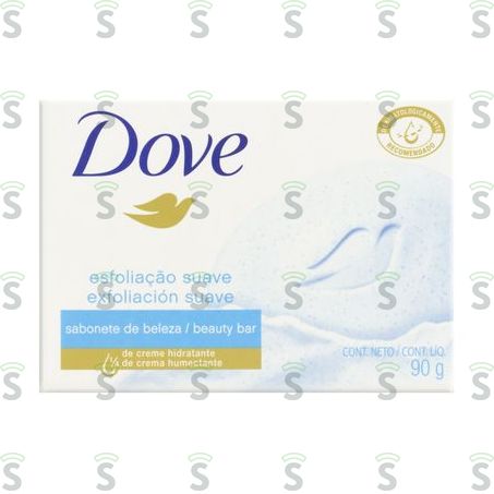  Sabonete Barra Dove Esfoliação Suave Caixa 90gr