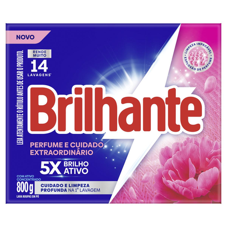 Sabão em Pó Brilhante 800g - Perfume e Cuidado