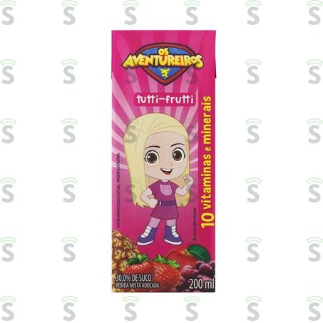  Bebida Adoçada Tutti Frutti Os Aventureiros Imunomix Caixa 200ml