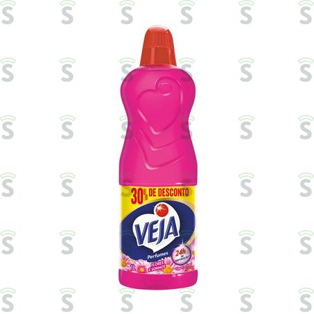  Limpador Perfumado Veja Perfumes Flores Do Mediterrâneo  Frasco 1lt