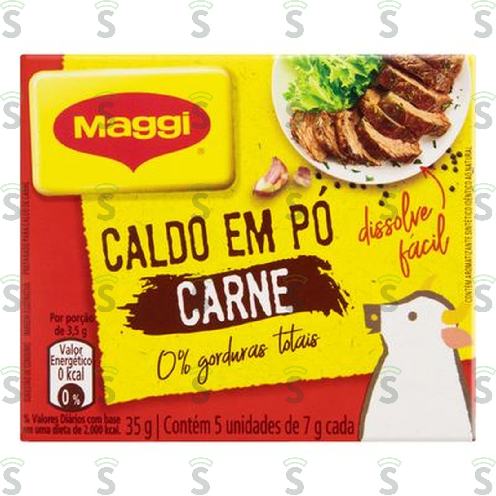 Caldo em Pó Maggi Carne Caixa com 5un - 35gr