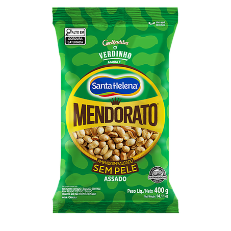 Amendoim Torrado E Salgado Sem Pele Grelhaditos 400gr